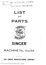 SINGER 111W155 Parts Book