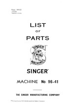 SINGER 96K Parts Book