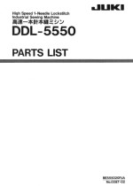 JUKI DDL5550 Parts List