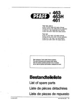 Pfaff 461 & 463 Parts Book