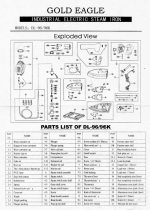 GOLD EAGLE DL96 Parts List