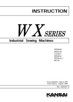 KANSAI SPECIAL WX Series Instruction Manual